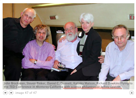 Evrim teorisinin ve ateizmin militan savunucuları olarak bilinen Richard Dawkins, Steven Pinker, Daniel C. Dennett ve Edge Vakfının kurucusu John Brockman,